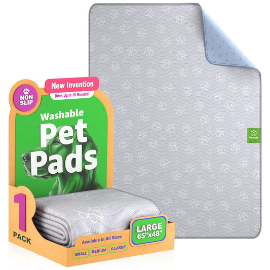 2 Reusable Puppy Pads – Waterproof, Extra-Absorbent, Medium, Washable Pee Pads for Dog Training