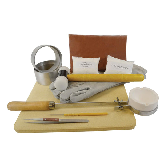 PMC Supplies LLC Deluxe Quick Cast Sand Casting Kit Jewelry Making Precious Metal Casting Gold Silver Pouring Set with Accessories