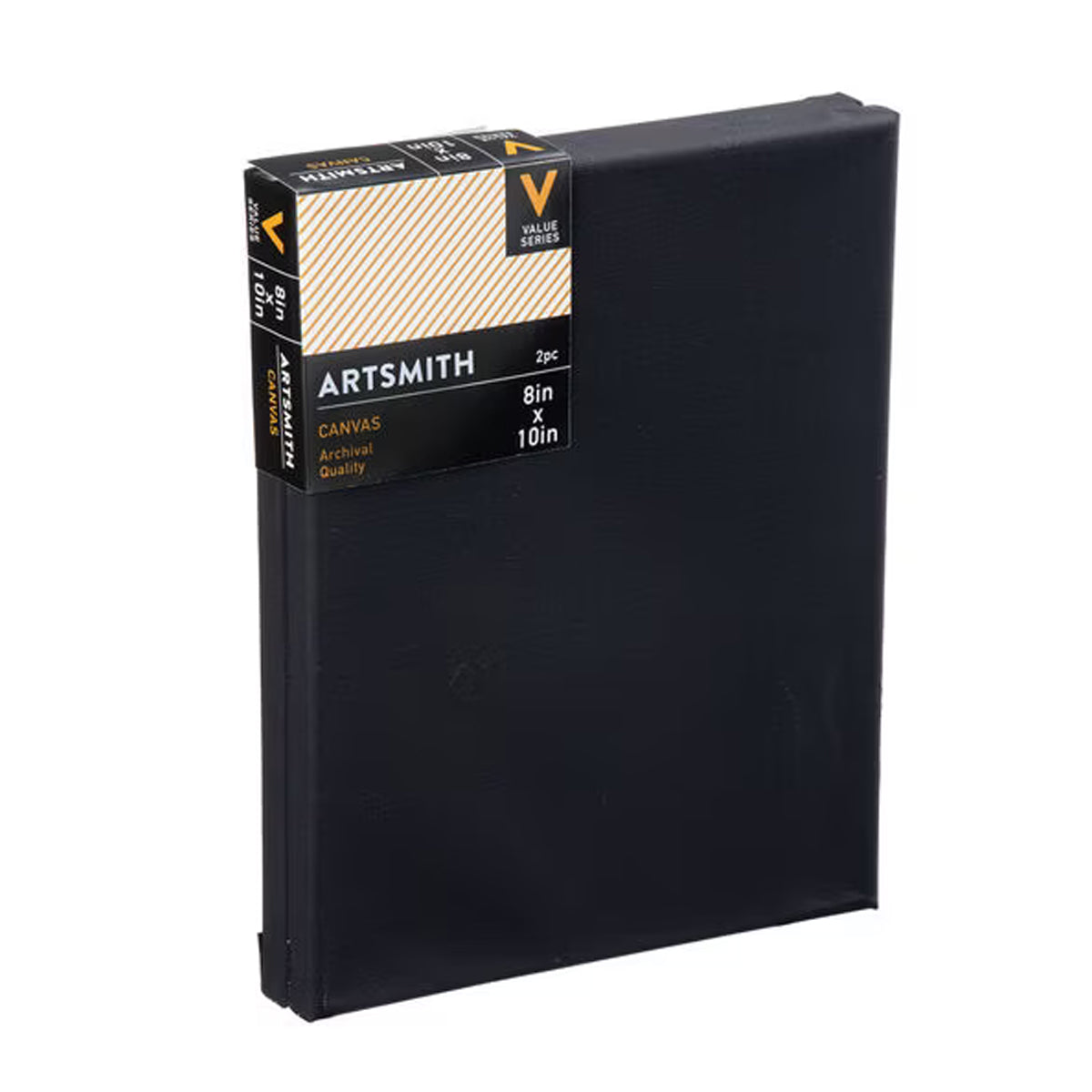 8" x 10" Black Cotton Value Canvas 2pk by Artsmith