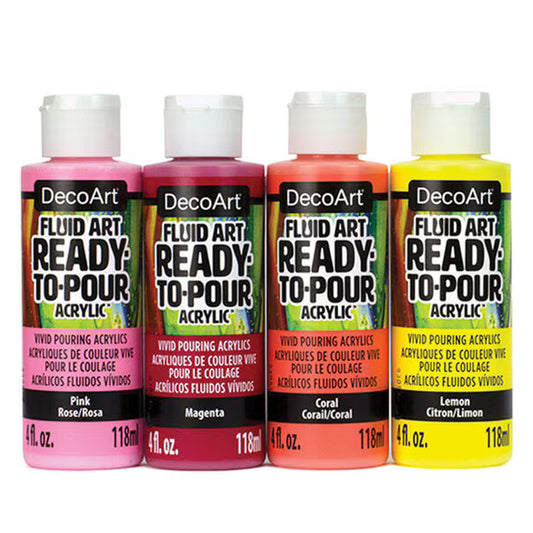 DecoArt 4oz Sweet Treat Fluid Art Acrylic Paint 4ct