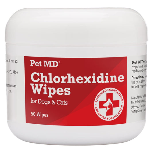 Topical Wipes for Cleansing - with Aloe for Cats and Dogs - 50 Count