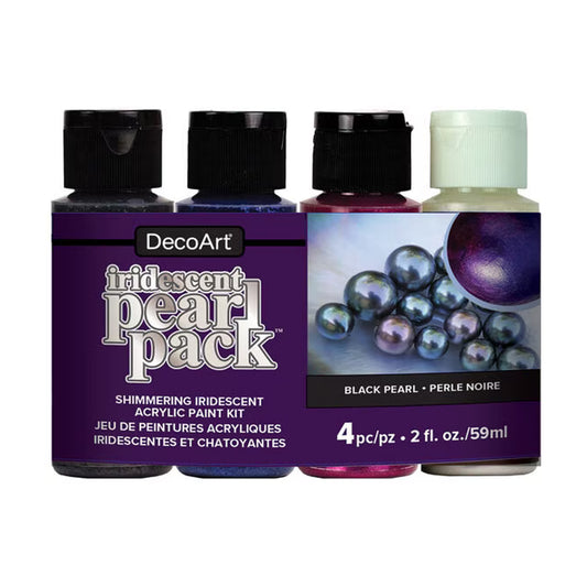 DecoArt 4ct Black Pearl Pack Acrylic Paint