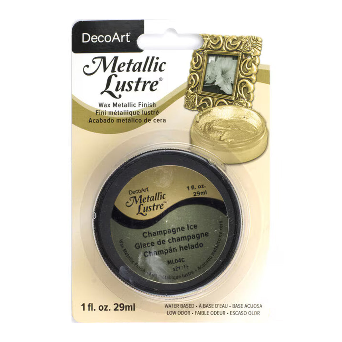 DecoArt Metallic Lustre 1 fl. oz Wax Champagne Ice