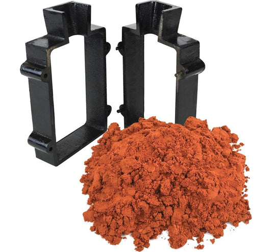 Sand Casting Kit: Includes 10 Lbs of Quick Cast Petrobond Sand Casting Clay and a Cast Iron Mold Flask Frame for Melting and Pouring Metals