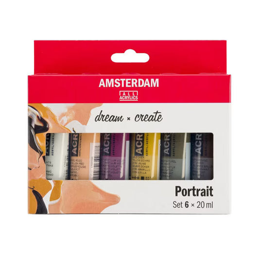 Amsterdam Standard Series Portrait 20ml Acrylic Paint Set 6 Colors