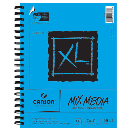 Canson XL Spiral Multi Media Paper Pad 7"X10" 60 Sheets