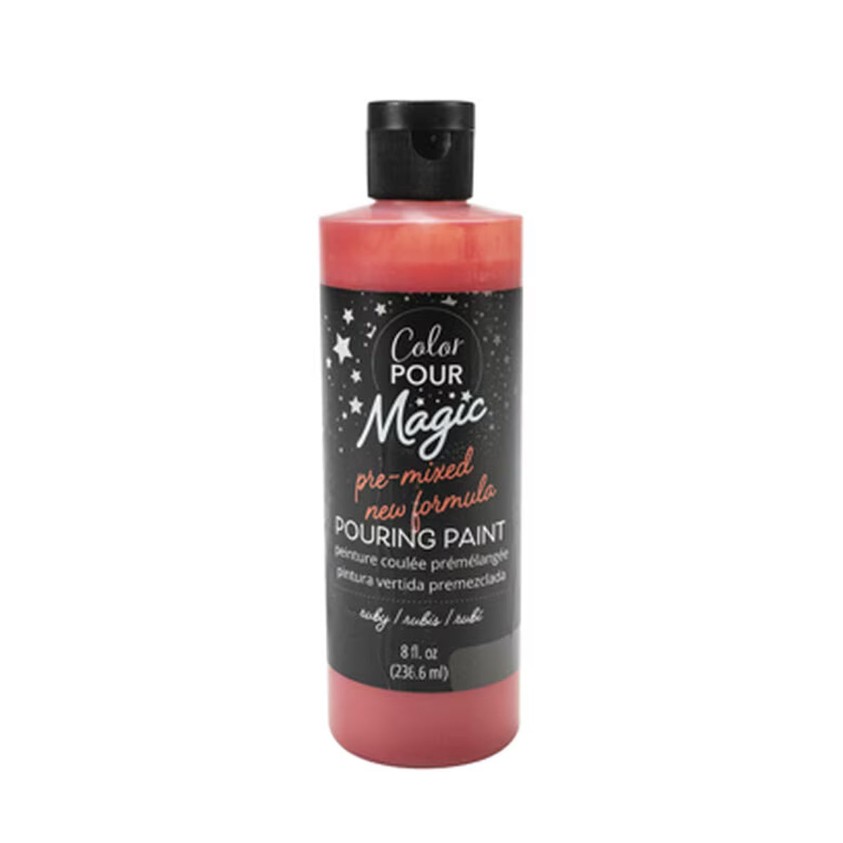 American Crafts Color Pour Magic Pre Mixed Paint 8oz Ruby