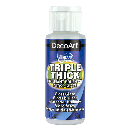 DecoArt Triple Thick Brilliant Brush On 2 fl. oz Gloss Glaze