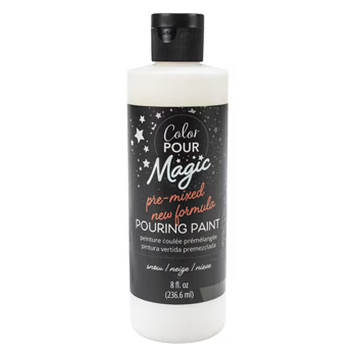 American Crafts Color Pour Magic Pre Mixed Paint 8oz Snow