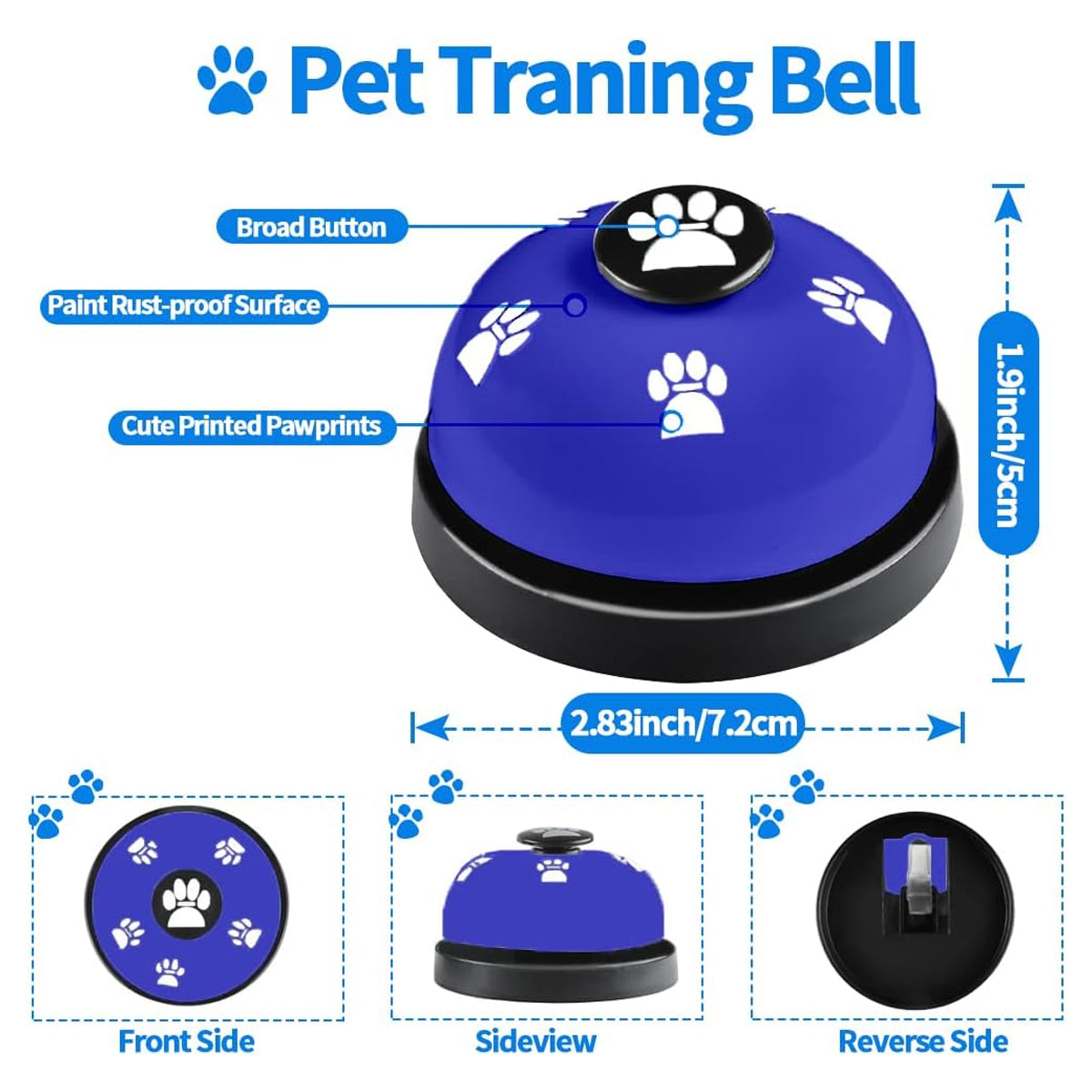 2 Pack Dog Doorbells, Pet Training Bells for Go Outside Potty Training