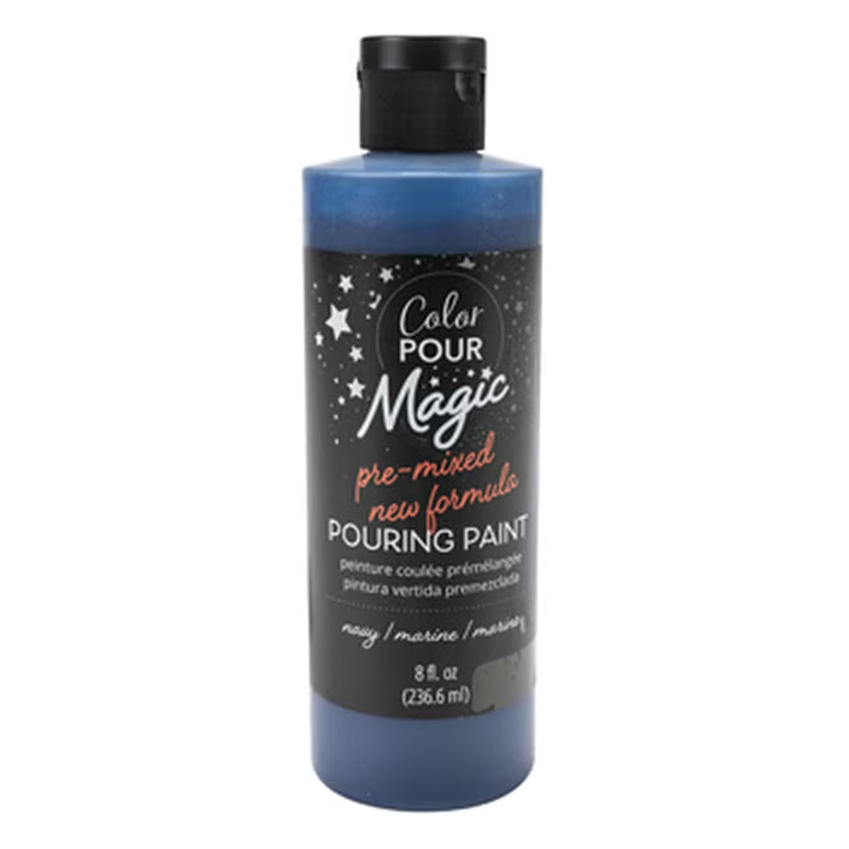 American Crafts Color Pour Magic Pre Mixed Paint 8oz Navy