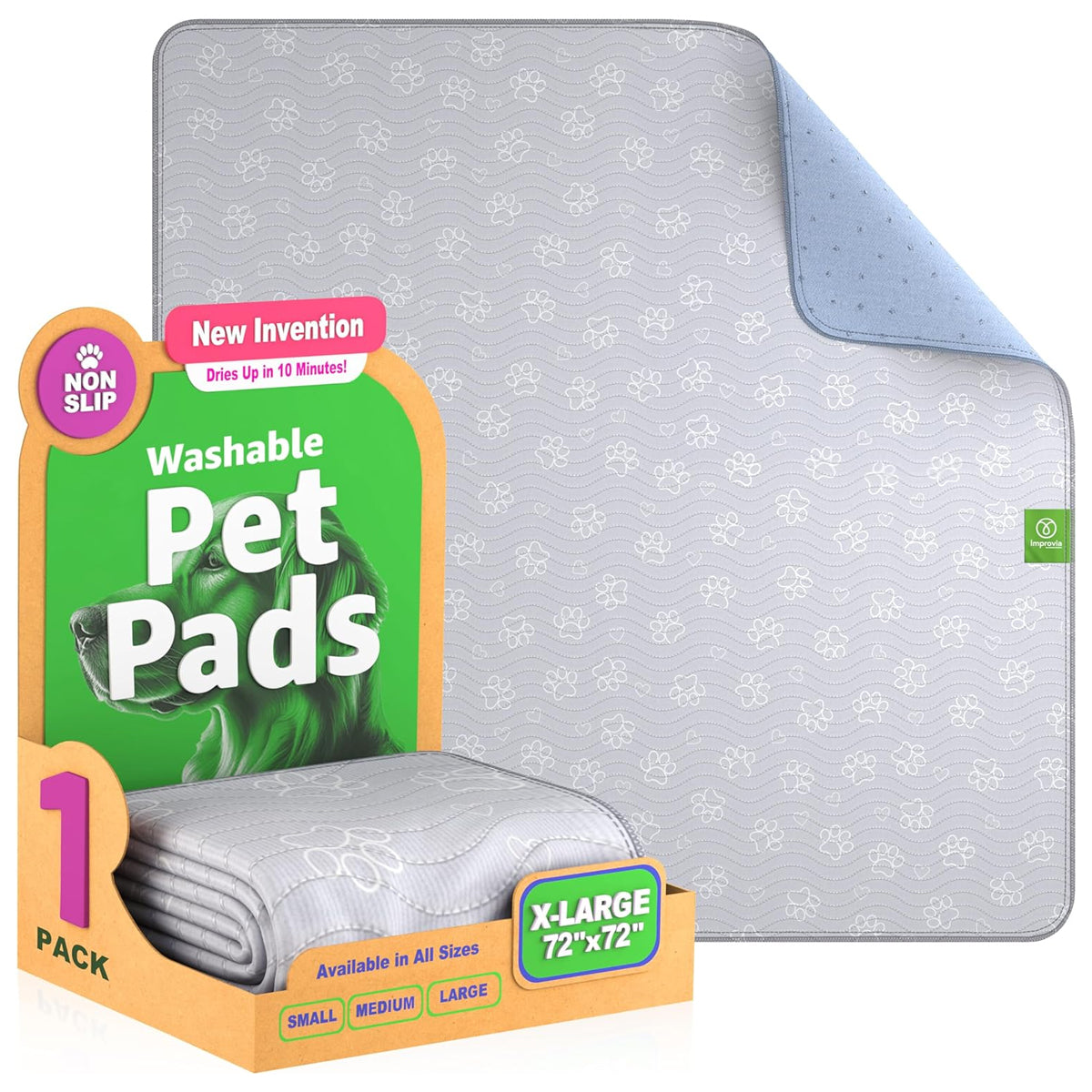 2 Reusable Puppy Pads – Waterproof, Extra-Absorbent, Medium, Washable Pee Pads for Dog Training