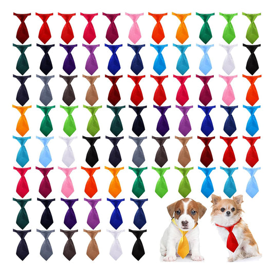 78 Pieces Dog Ties Cat Puppy Collar Dog Neckties Bow Ties Adjustable Pet Ties