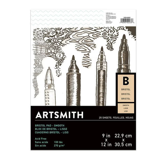 9" x 12" Bristol Vellum Paper Pad by Artsmith
