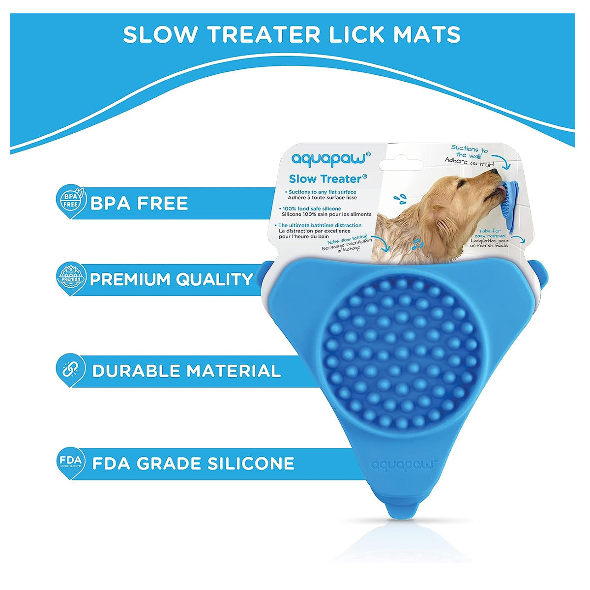 Lick Mat for Dogs| Dog Bath Slow Feeding Mat for Food, Treats & Peanut Butter