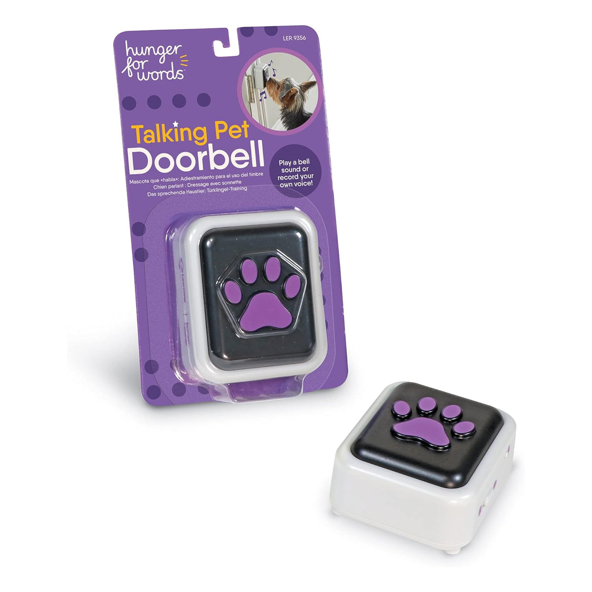 Hunger for Words Talking Pet Doorbell - 1 Piece Doorbell for Dogs