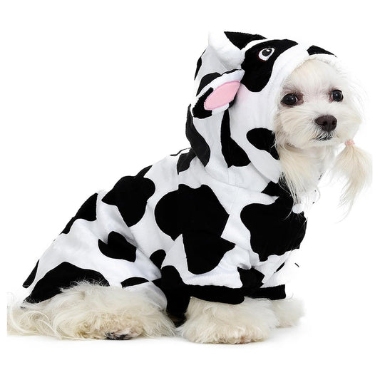 Cow pet Clothing, Small and Medium-Sized cat and Dog Clothing, Modeling Cow Role-Playing Dog