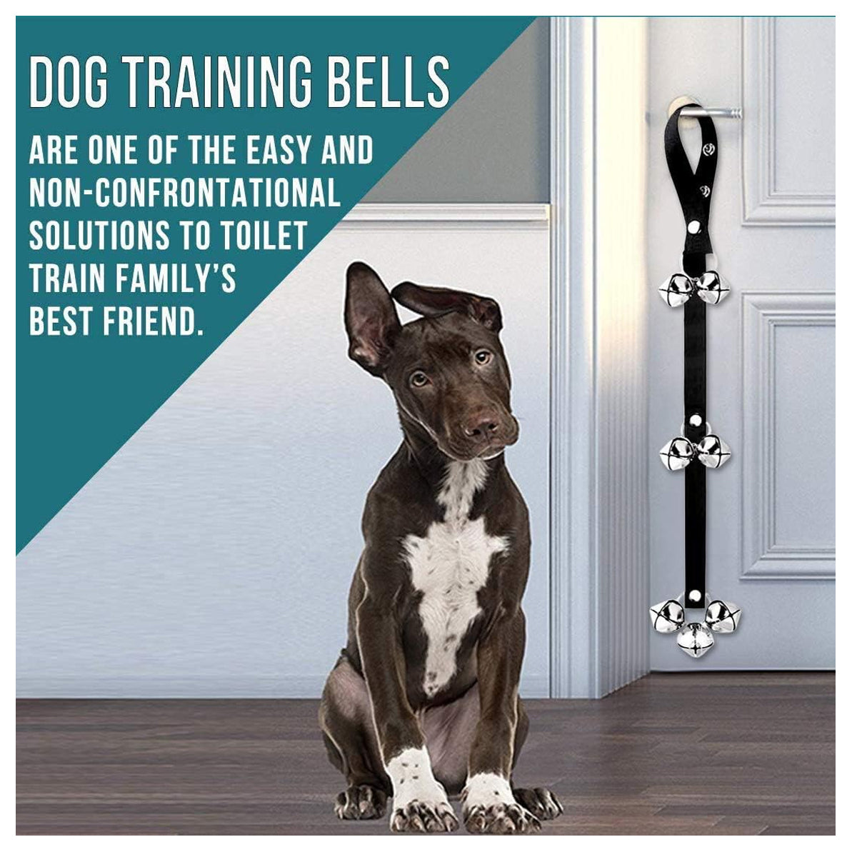 Premium Quality Dog Doorbells for Easy Puppy Potty Training - Adjustable and Extra Loud with 7 Large Bells