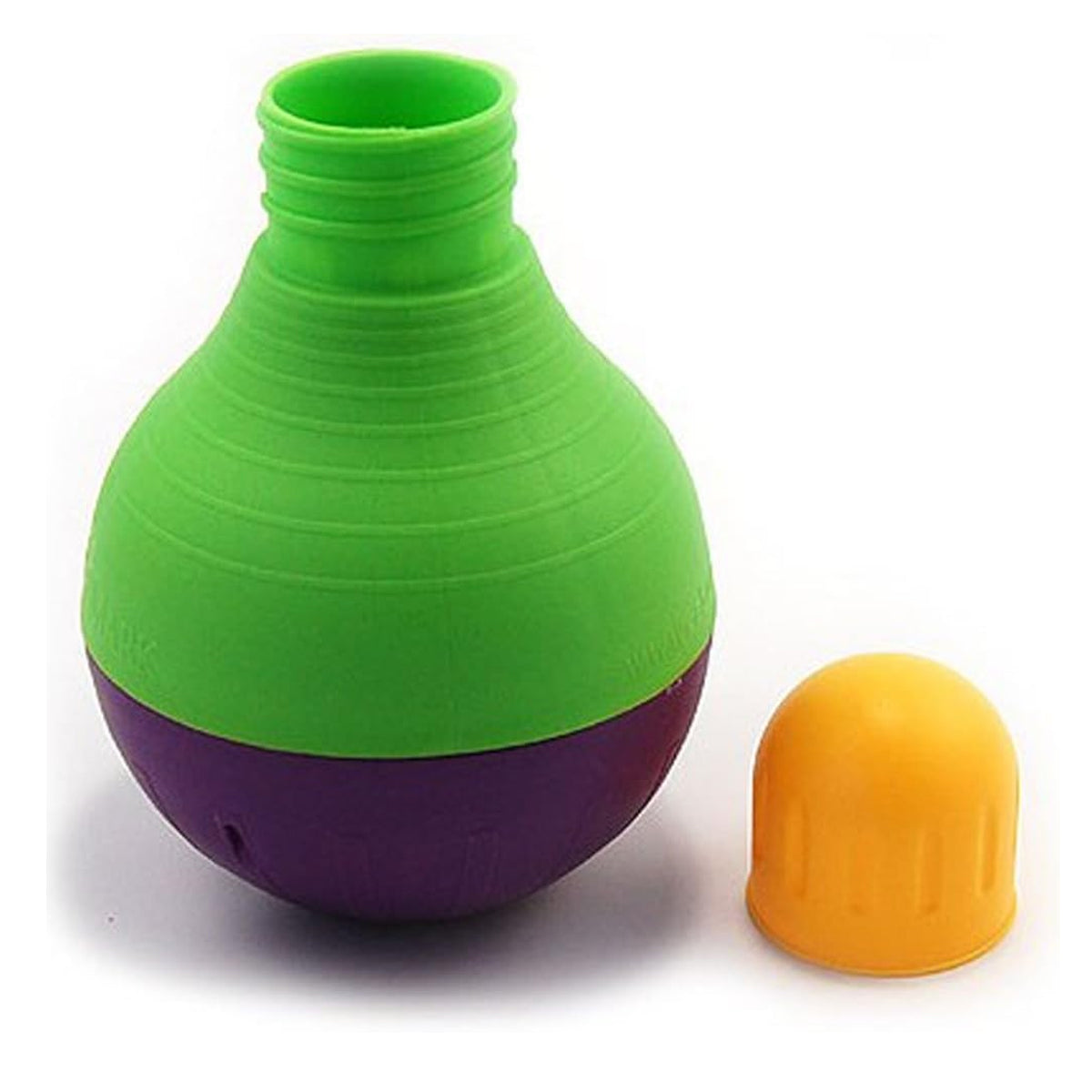 Starmark Bob-A-Lot Interactive Dog Pet Toy, Large, Yellow/Green/Purple