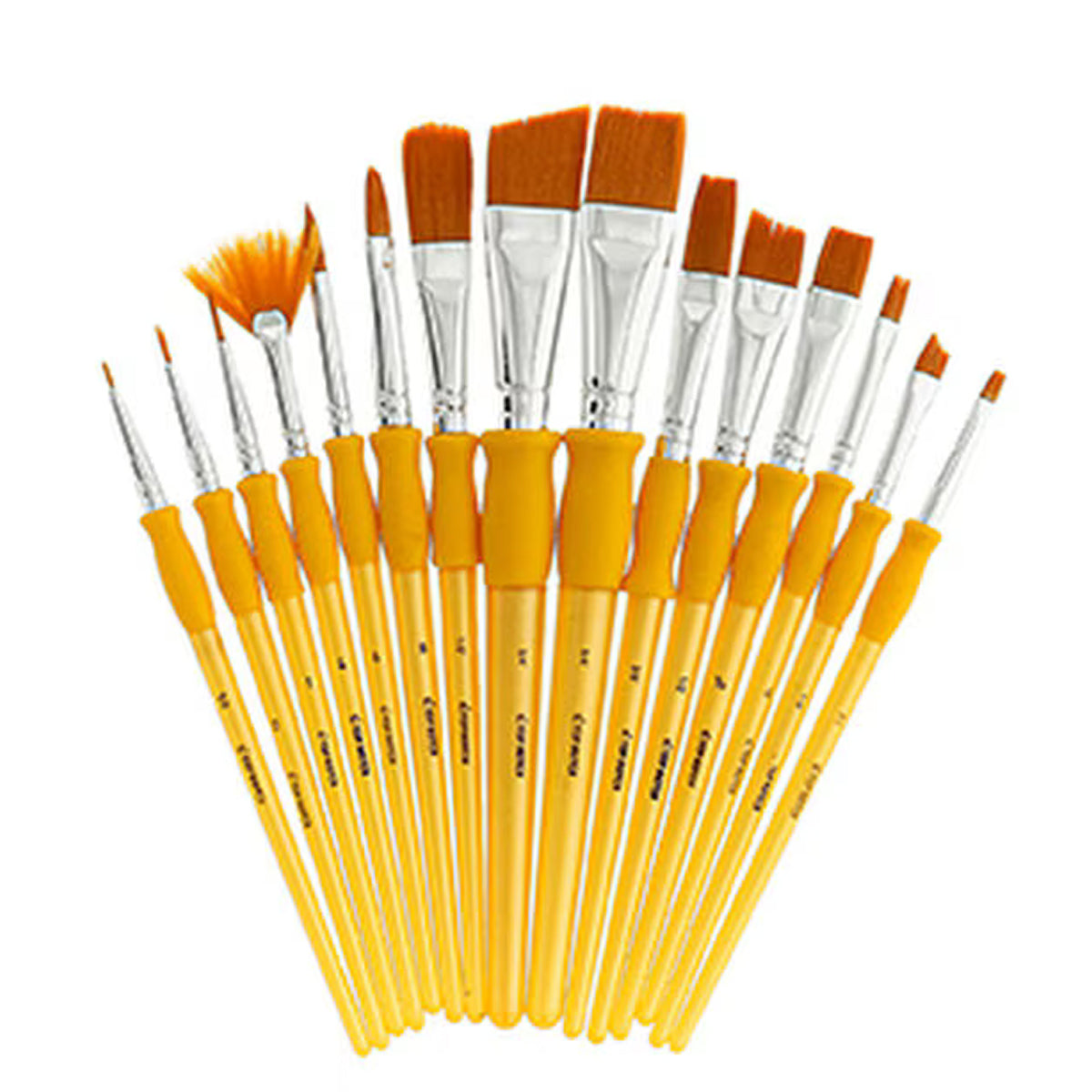 15ct Gold Taklon Brush Value Pack by Top Notch