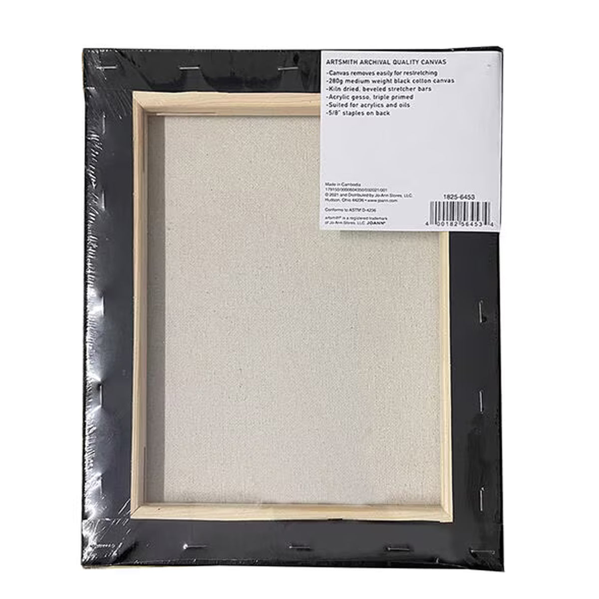 8" x 10" Black Cotton Value Canvas 2pk by Artsmith