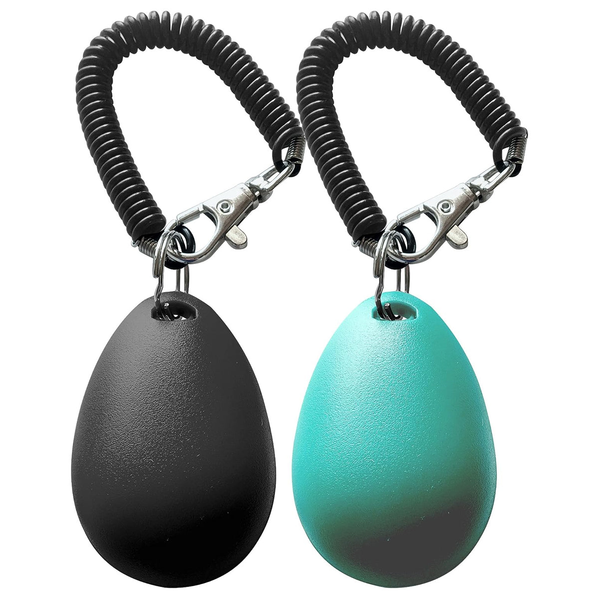 Pet Training Clicker with Wrist Strap - Dog Training Clickers (New Black + Blue)