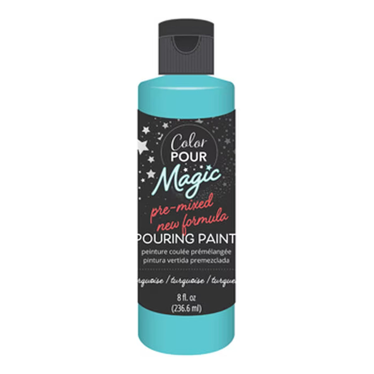 American Crafts Color Pour Magic Pre Mixed Paint 8oz Turquoise