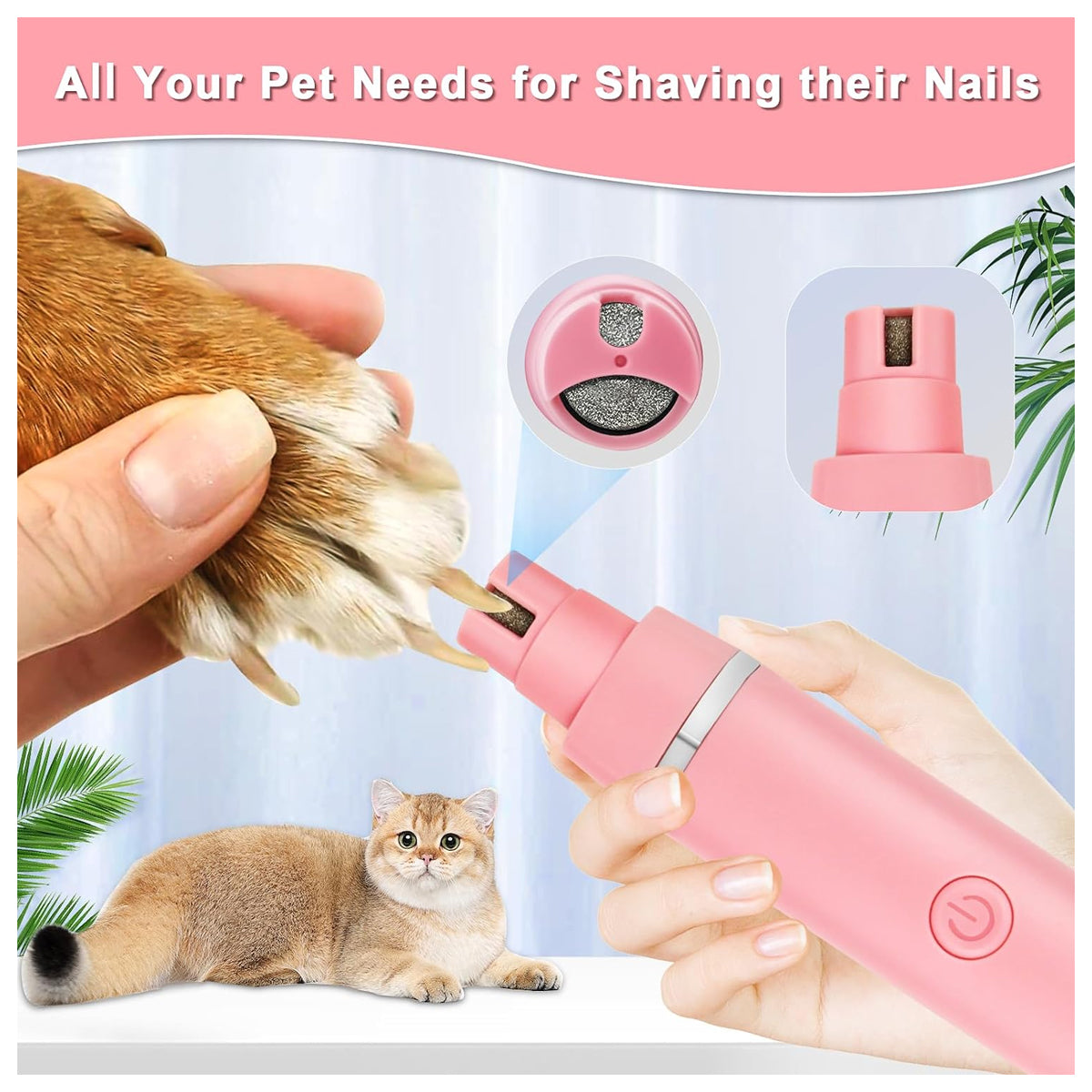 Dog Clippers Grooming Kit Hair Clipper-Low Noise Paw Trimmer- Rechargeable