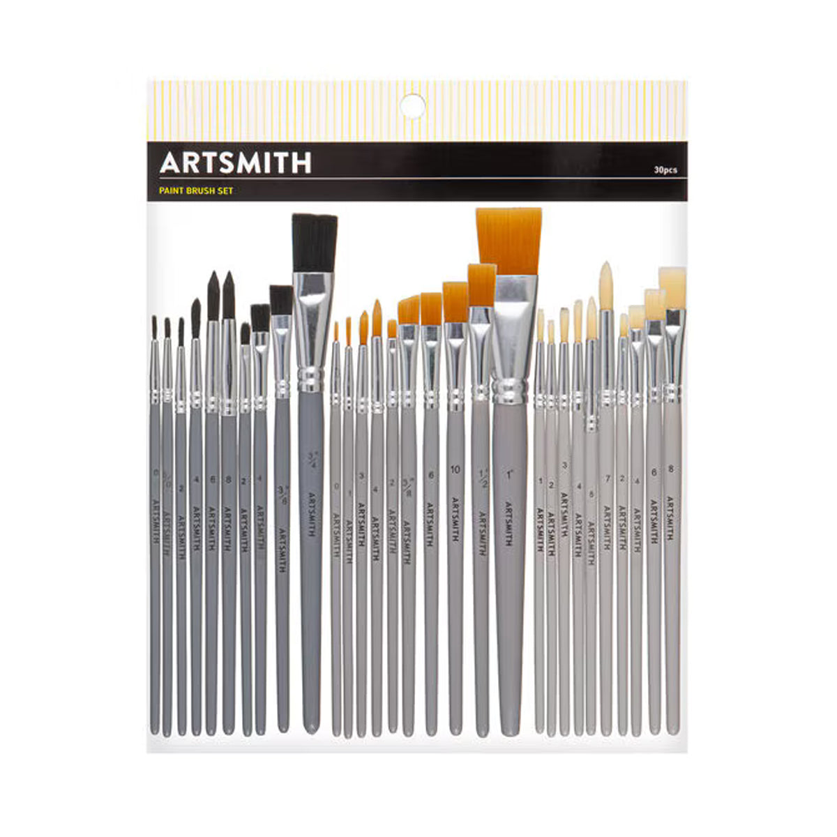 30ct Flat Liner & Round Brushes by Artsmith