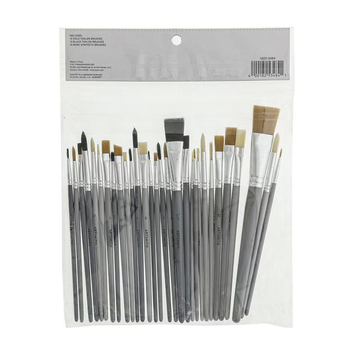 30ct Flat Liner & Round Brushes by Artsmith