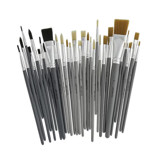 30ct Flat Liner & Round Brushes by Artsmith