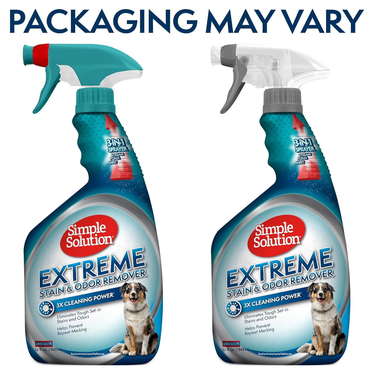 Powerful 32 Ounce Enzymatic Cleaner for Pet Stain and Odor Removal - 3X Pro-Bacteria Cleaning Strength by Simple Solution Extreme