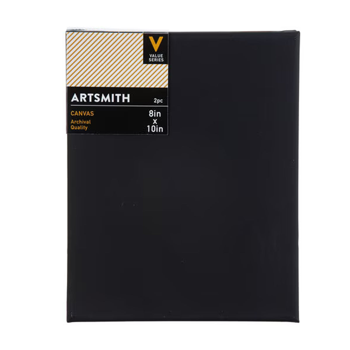 8" x 10" Black Cotton Value Canvas 2pk by Artsmith