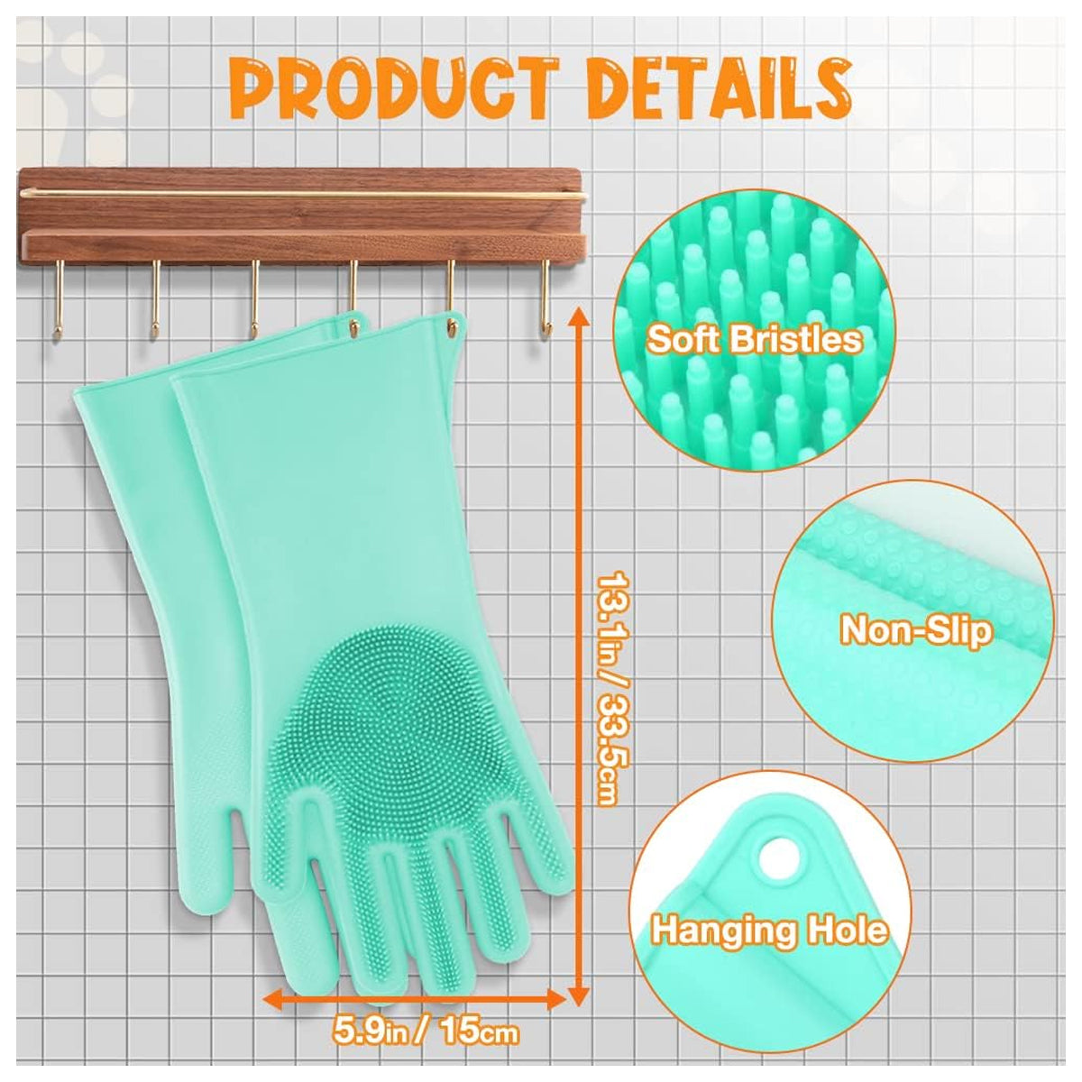 Versatile Pet Grooming Gloves: Shedding, Bathing, and Massaging Tool for Dogs and Cats - Food Grade Silicone, Suitable for Puppies and Kittens