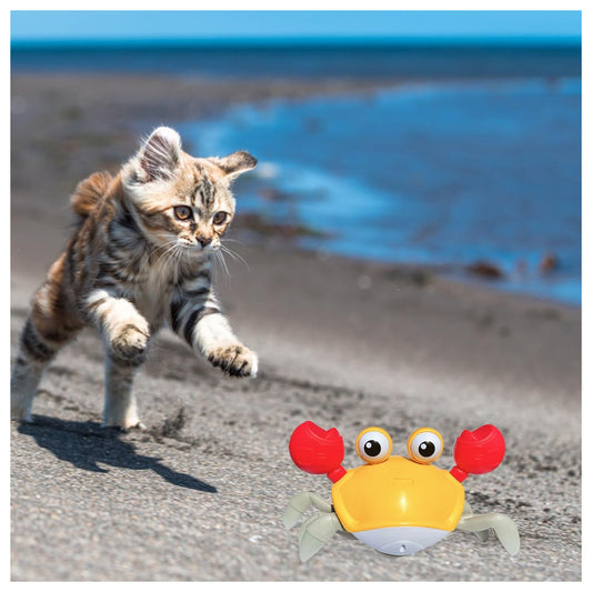 Crawling Crab Dog Toys,Escaping Crab Dog Toy with Obstacle Avoidance Sensor