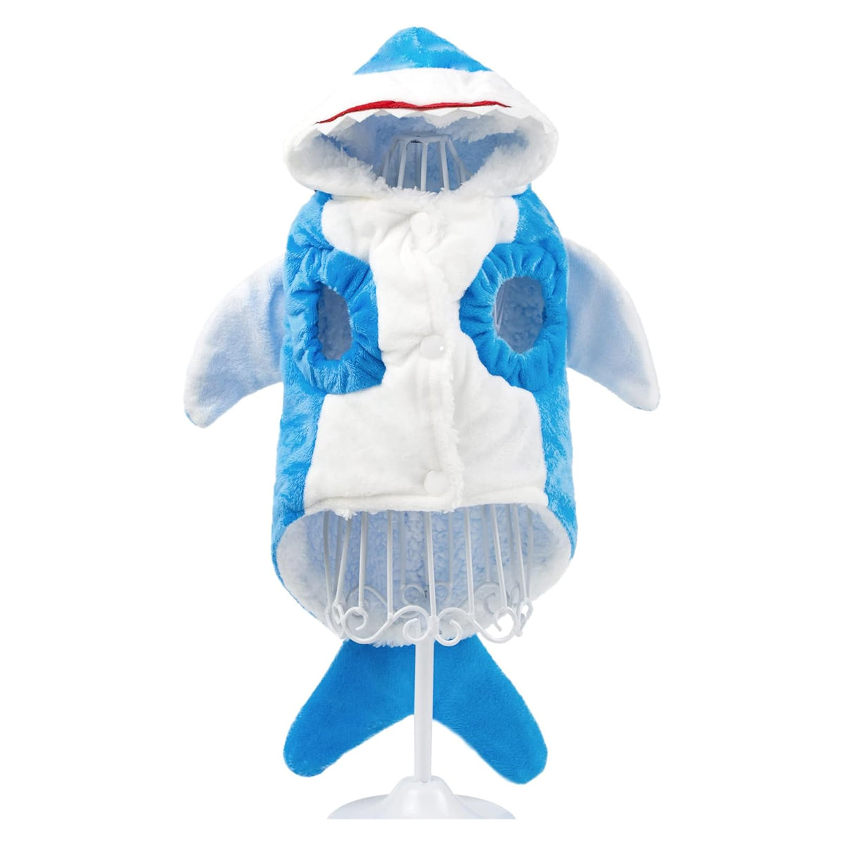 Pet Shark Costume Clothes, Cute Christmas Dog Apparel Outfit for Large Dogs, Fall and Winter, Blue