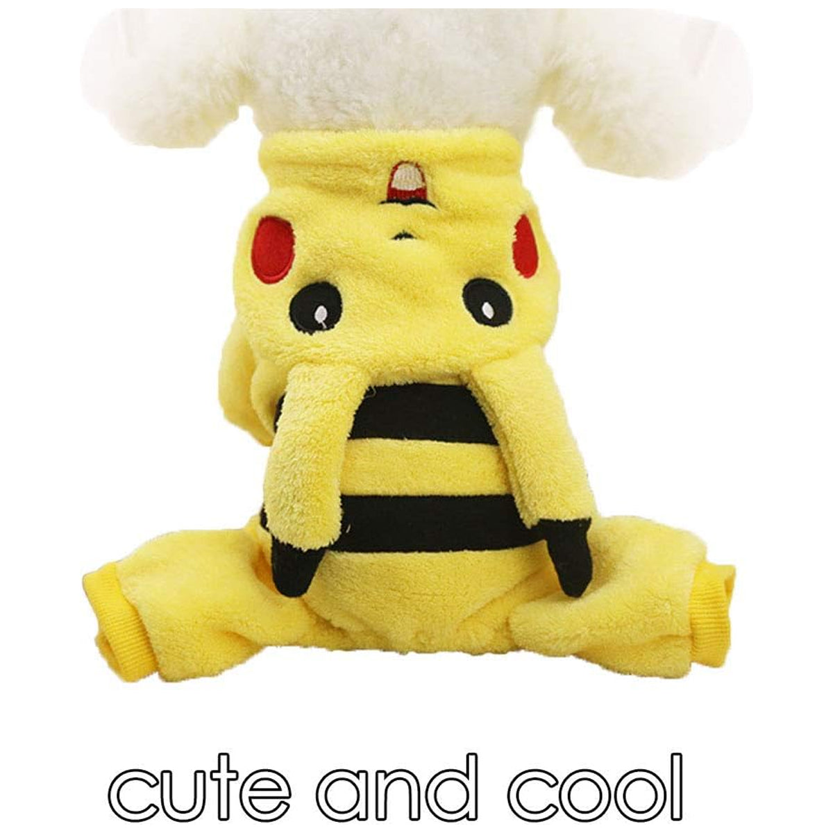 Cute Soft Dog Costume Flannel Dog Coat Picachu Lovely Warm Dog Clothes