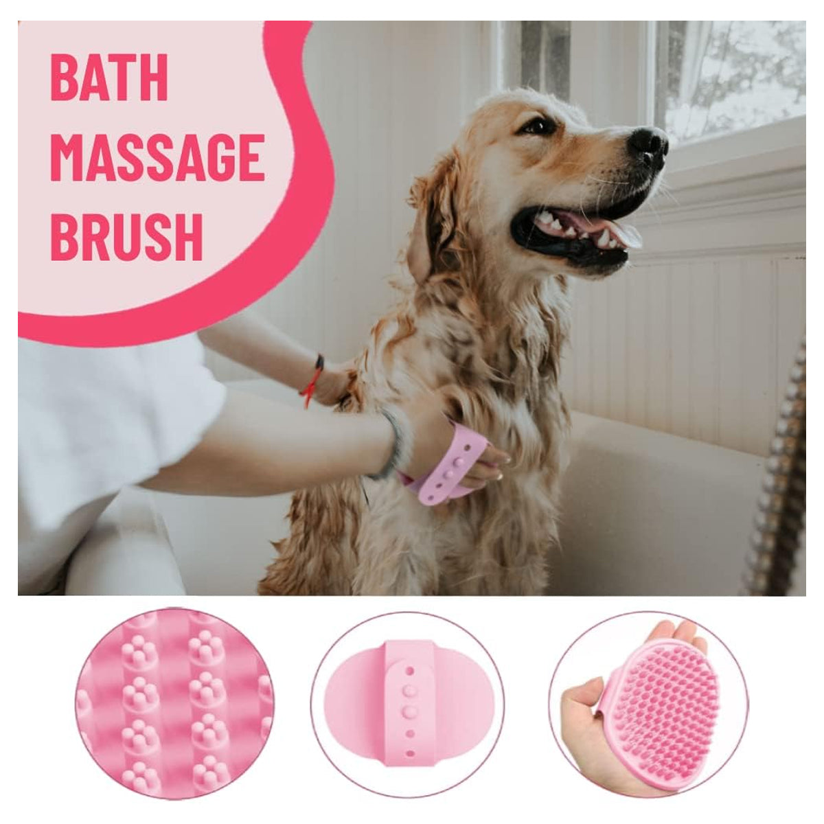 Dog Brush Dog Grooming Kit 4PCS - Dog Brushes for Grooming, Dog Brush for Shedding,Puppy Brush and Flea Comb for Dogs