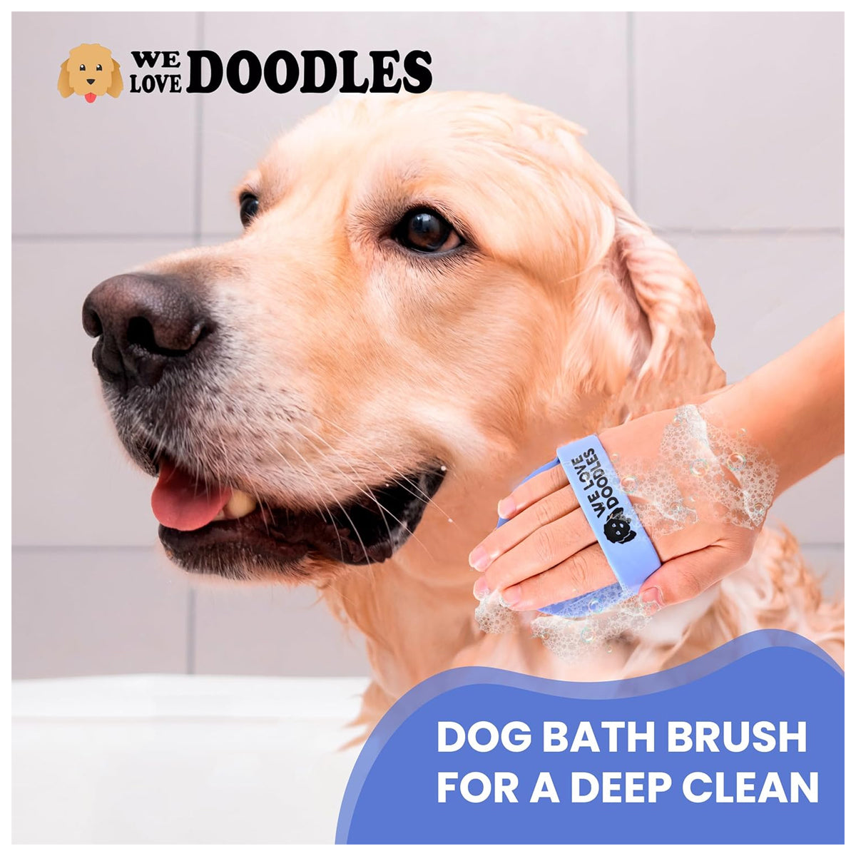 Pet Rubber Bath Brush: Ideal for Shower Scrubbing and Soothing Massage