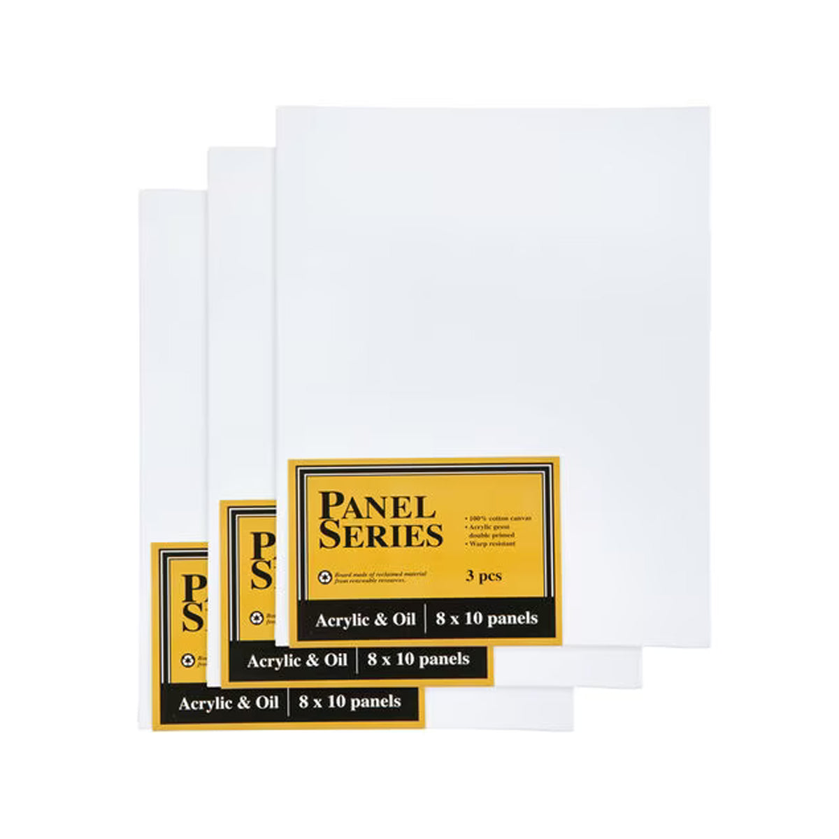 8" x 10" Series Panels Value Cotton Canvas 3pk by Artsmith