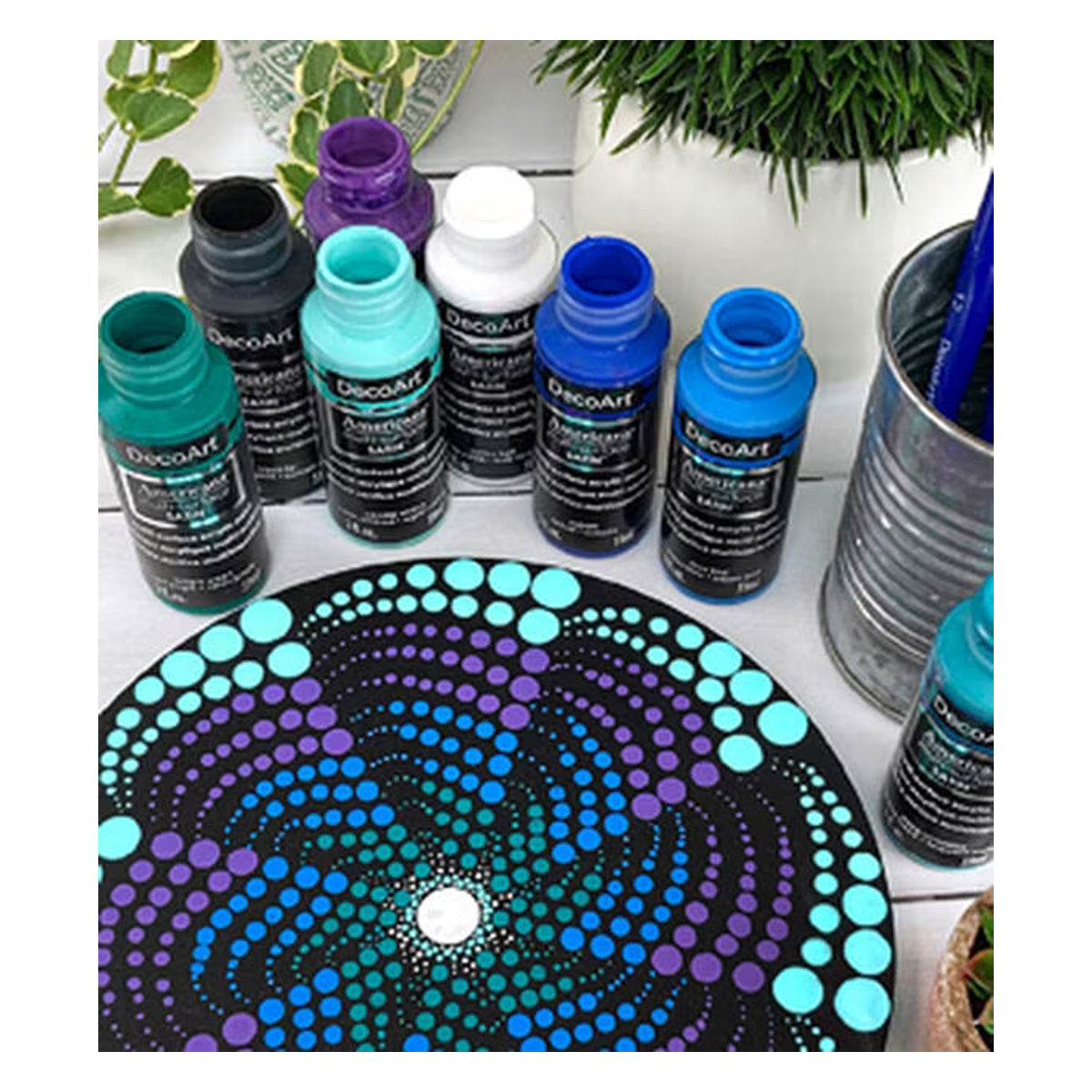 DecoArt Blue Dot Art Acrylic Paint Set 8pk