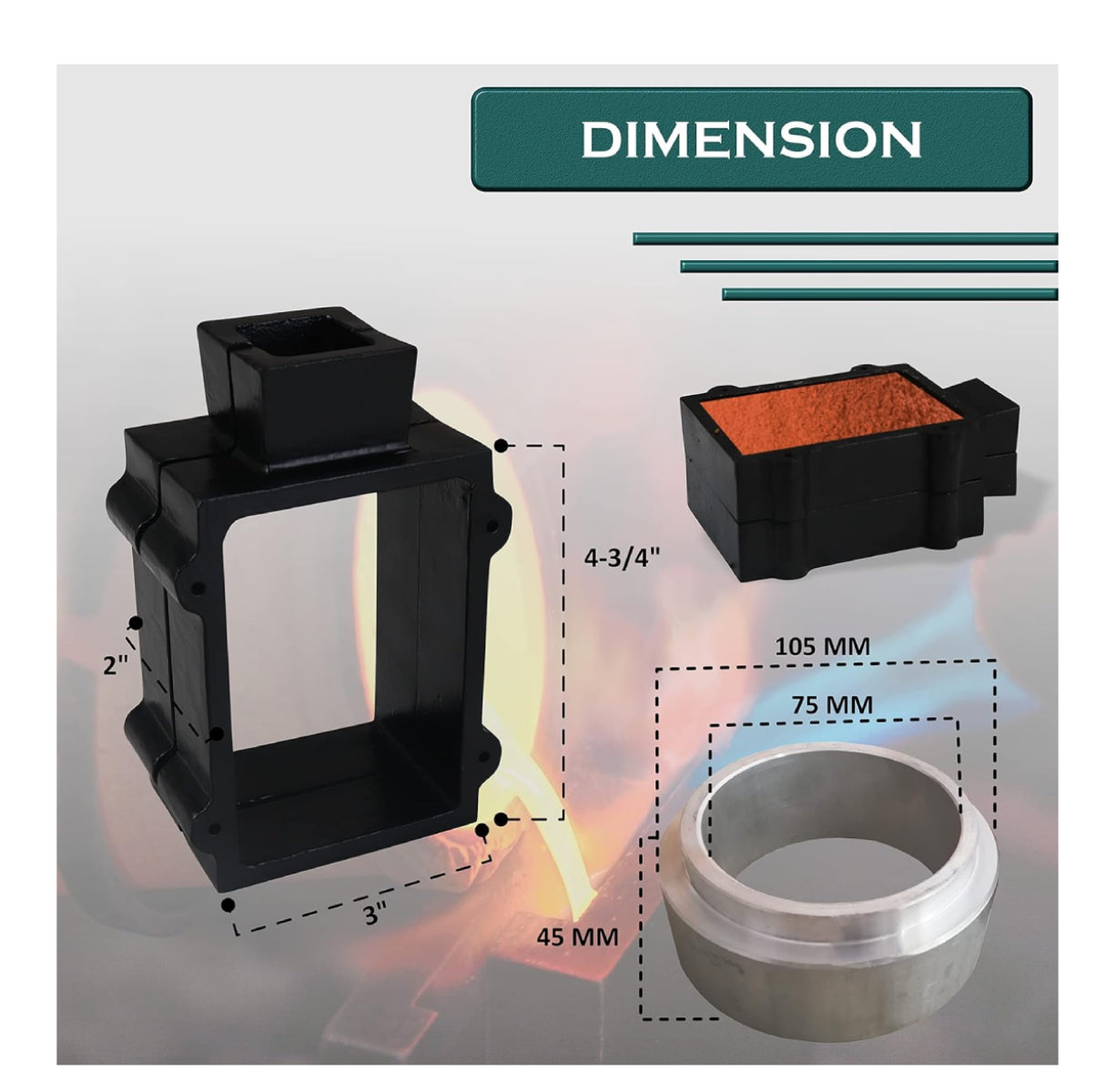 Simond Store Cast Iron 2 Part & Aluminium 2 Part Mold Delft Clay Petrobond Sand Casting Kit