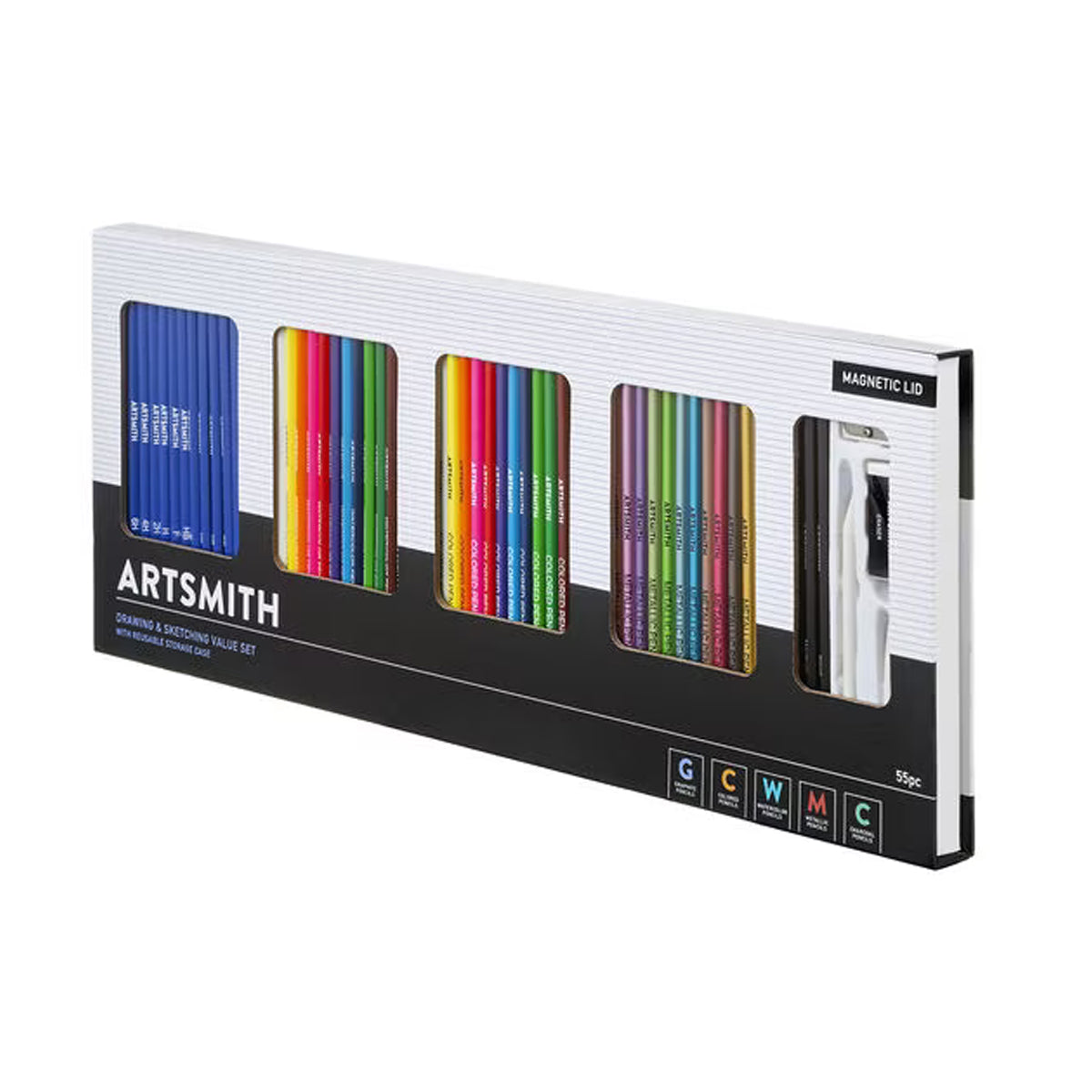 55ct Artist Pencil Drawing & Sketching Set by Artsmith