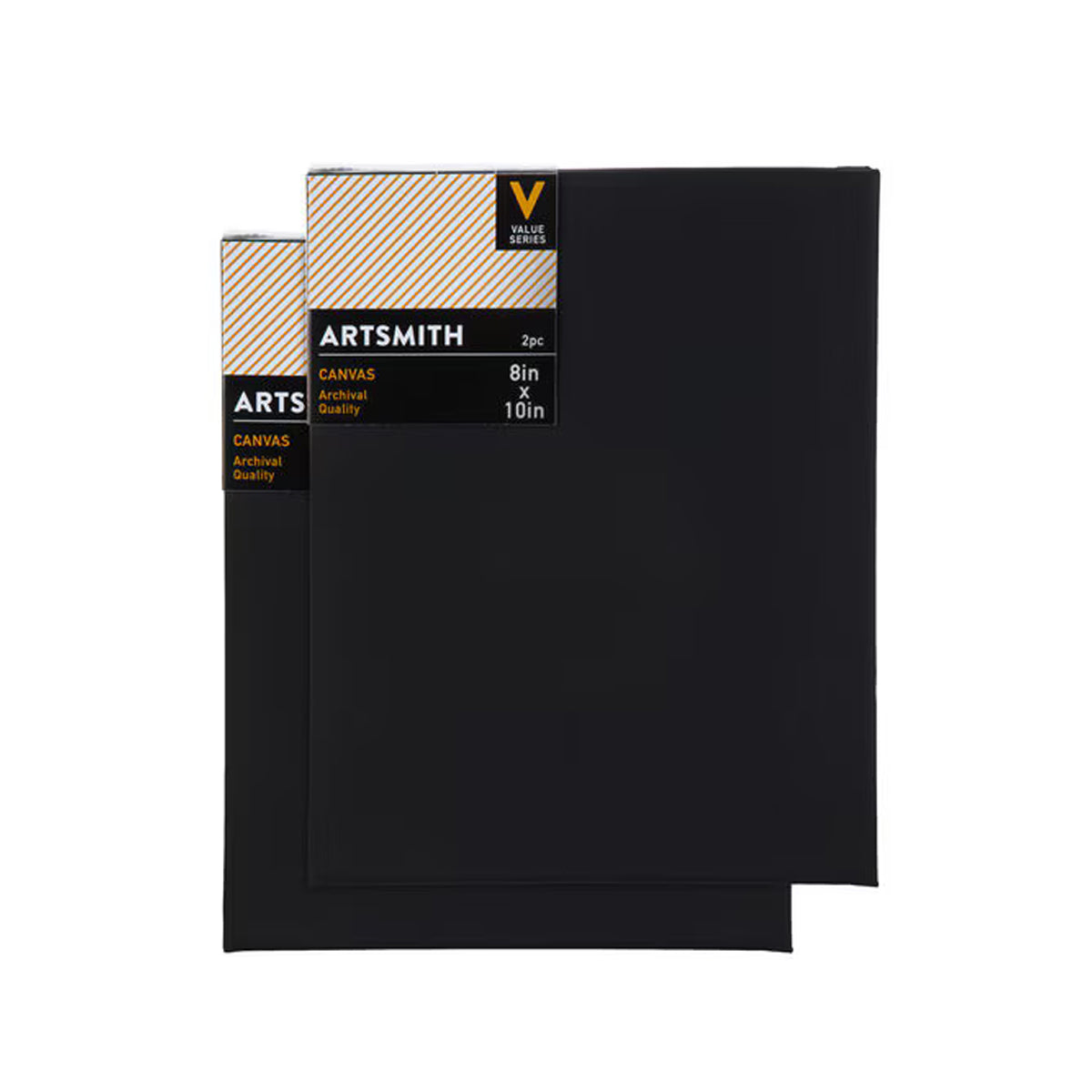 8" x 10" Black Cotton Value Canvas 2pk by Artsmith