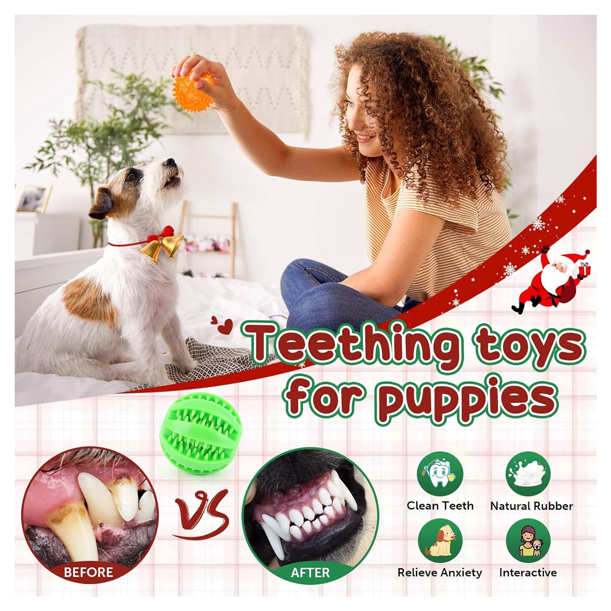 9 Pack Dog Toys - Luxury Puppy Chew Toys for Teething, Cotton Squeaky Plush for Small Dogs