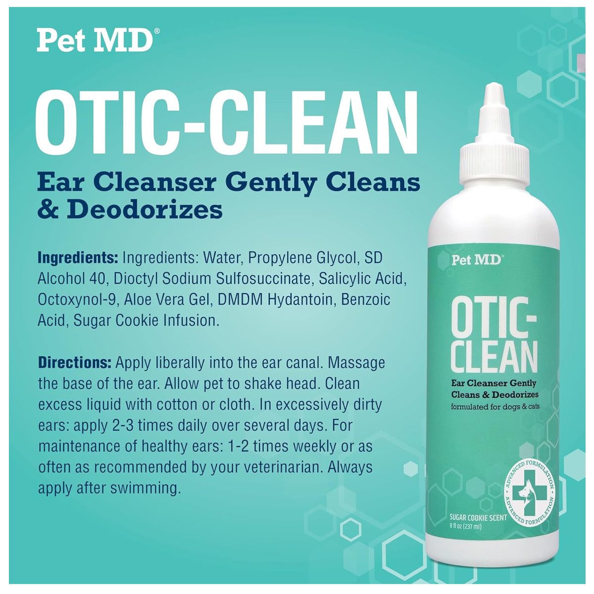 Cat & Dog Ear Cleaner - Otic Ear Solution for Dogs - Pet Ear Cleaner - Cat Ear Cleaner Liquid