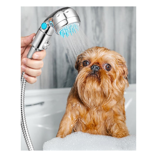 Dog Shower Attachment, Dog Washing Hose Attachment with Diverter Valve