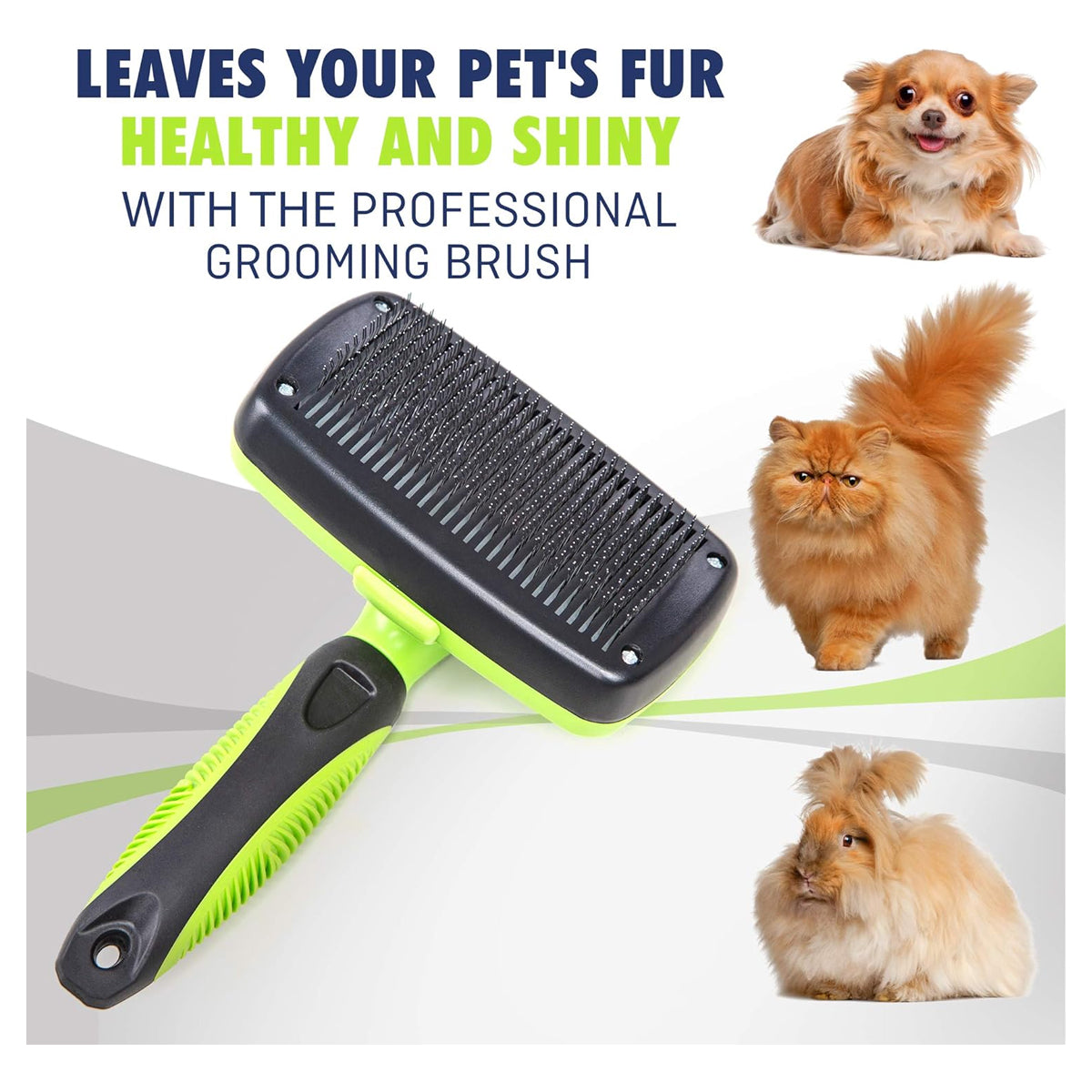 Slicker Brush for Dogs, Cats, and Pets with One-Click Self-Cleaning Function