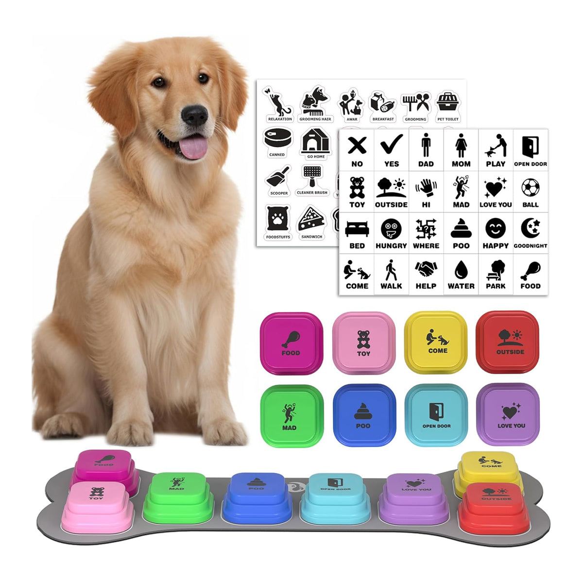 Dog Buttons for Communication Starter Pack