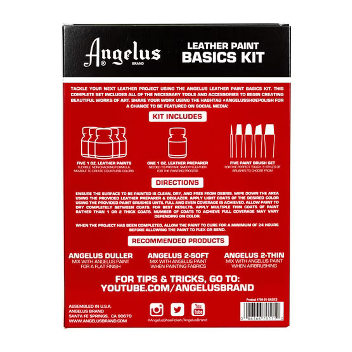 Angelus Best Sellers Paint & Brushes Kit